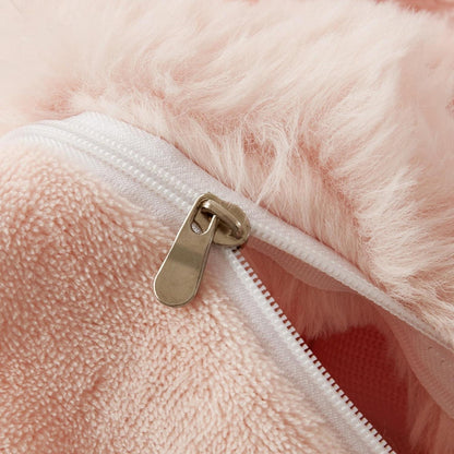 Plüsch Bettwäsche Set Rosa 200x220 cm - Winterwarm & Kuschelig