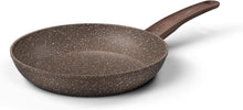 Antihaft Bratpfanne 24 cm Granit Beschichtung Induktion Braun