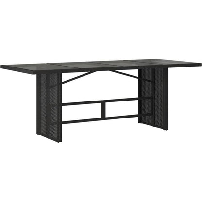 Polyrattan Essgruppe 8 Personen mit verstellbaren Hochlehnern und Glasplatte