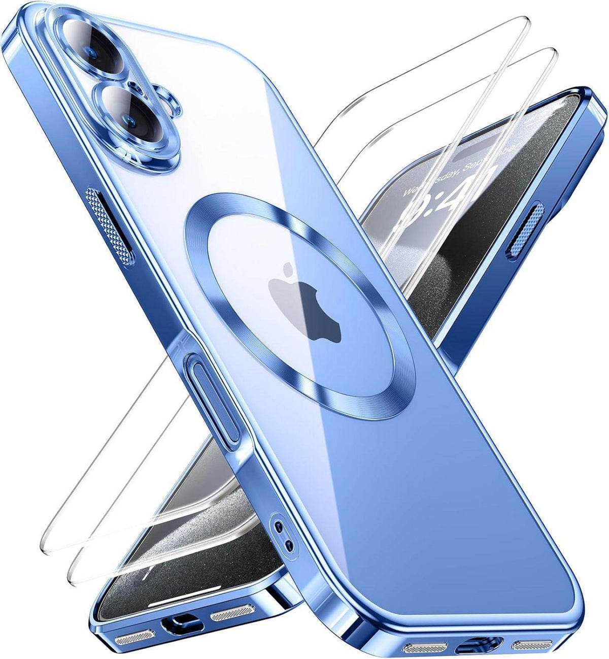 iPhone 16 Hülle mit 2 Schutzfolien [Militärstandard] [N56