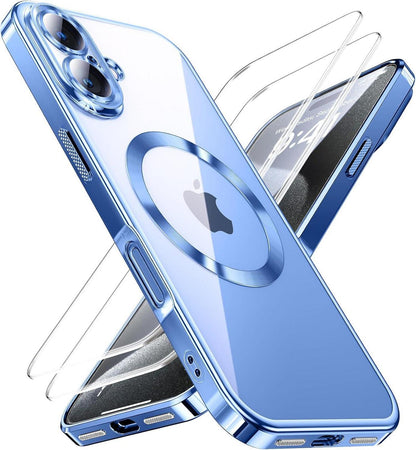 iPhone 16 Hülle mit 2 Schutzfolien [Militärstandard] [N56