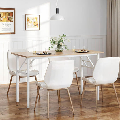 Klapptisch Schreibtisch Eiche-Weiß 100x60cm, platzsparend & montagefrei