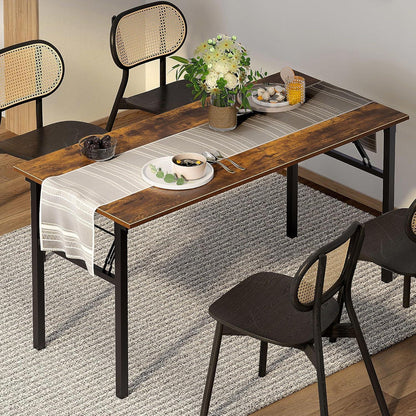 Klapptisch Schreibtisch Holz Vintage-Schwarz 120x60cm
