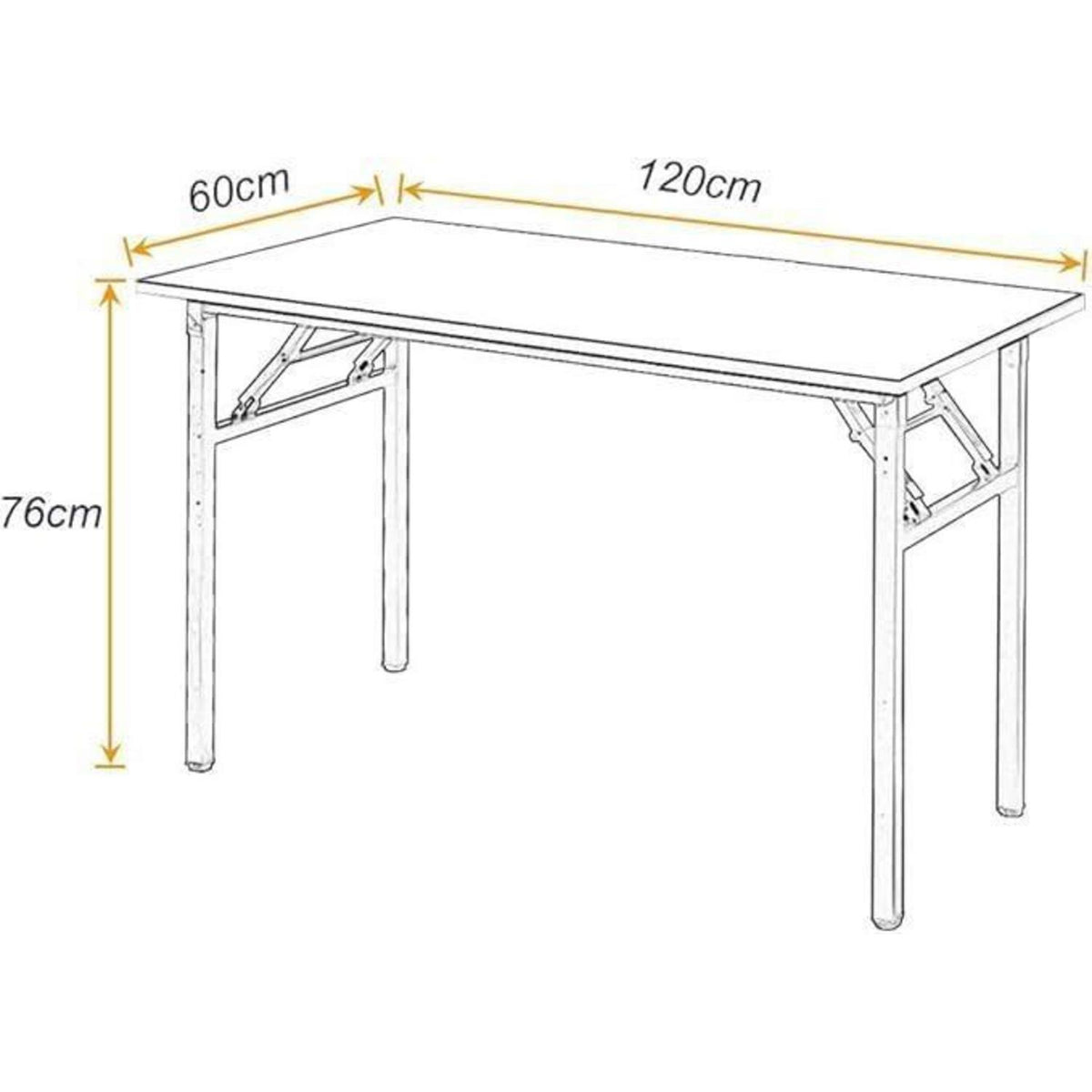 Klapptisch Schreibtisch Holz Vintage-Schwarz 120x60cm