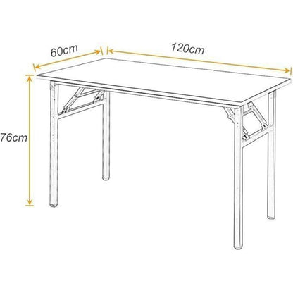 Klapptisch Schreibtisch Holz Weiß 120x60cm Platzsparend & Wasserdicht