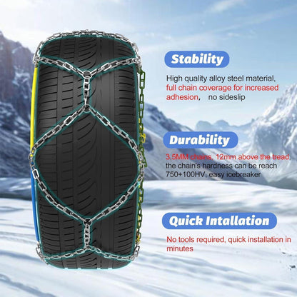 Automatische Schneeketten 12mm – Schnelle Montage für PKW & SUV