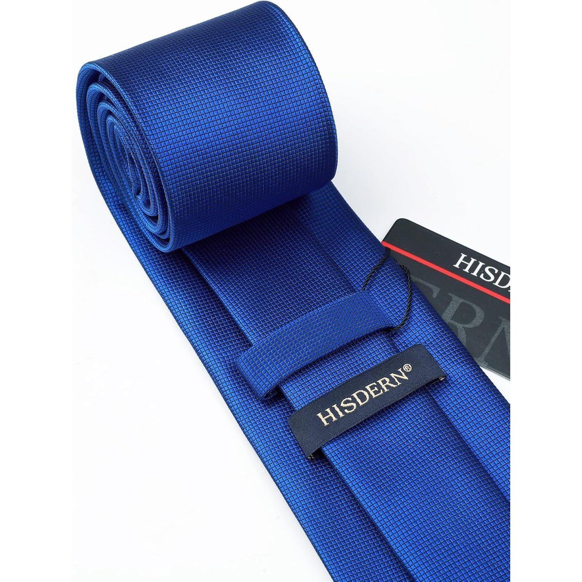 Herren Krawatten-Set mit Einstecktuch und Manschettenknöpfen Blau