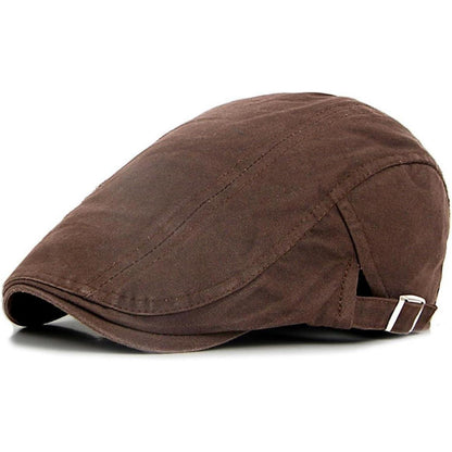 Baumwoll Flatcap Herren Sommer – Verstellbare Schiebermütze Newsboy Cap