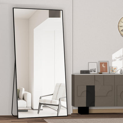 Großer Standspiegel 180x80cm Schwarz – Ganzkörper Spiegel für Schlafzimmer