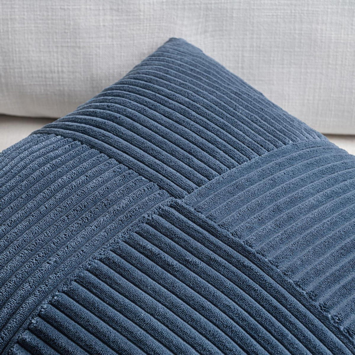 Denim Blau Kissenbezug 40x80 cm - Weicher Kordsamt Bezug