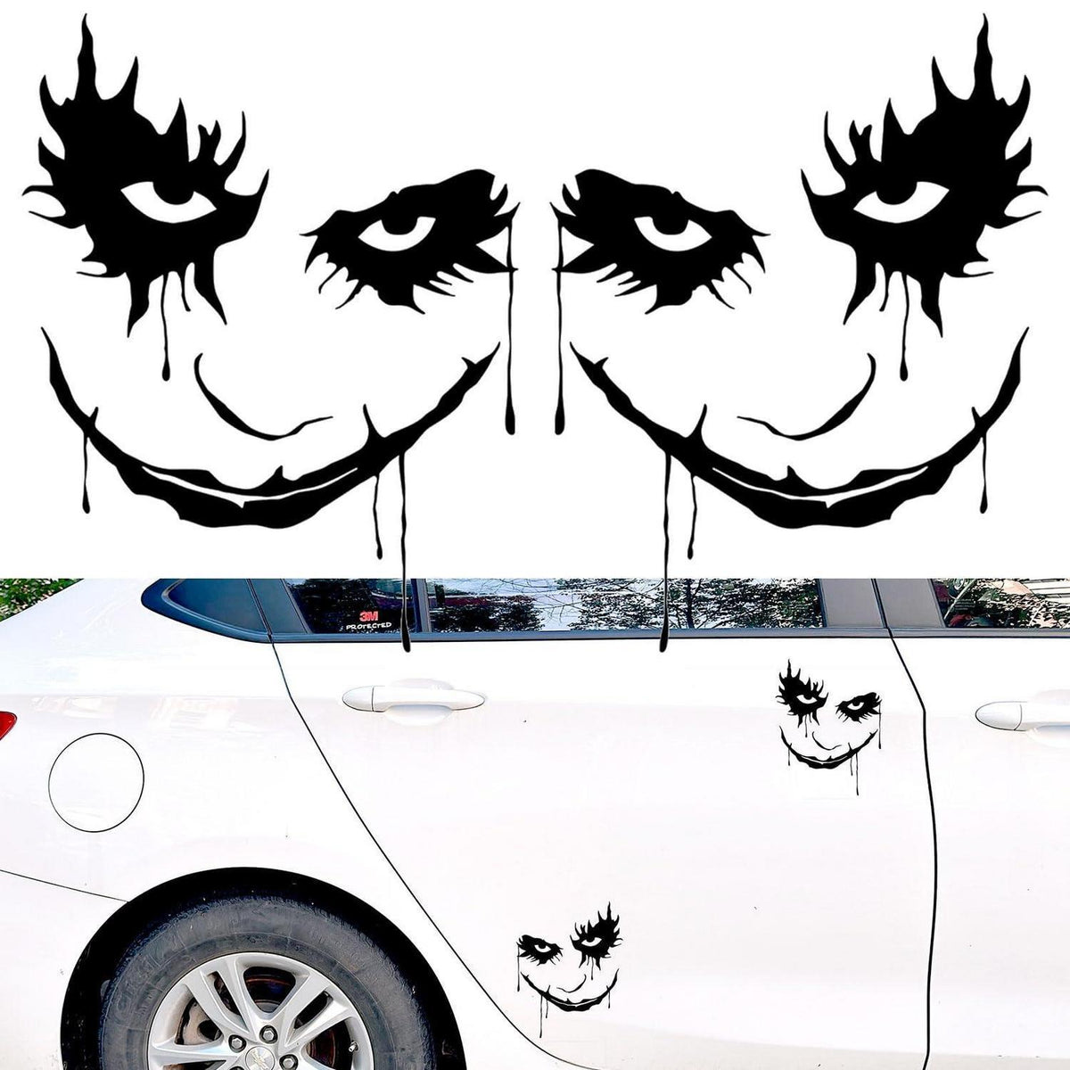 2x Gotham Clown Aufkleber – Wasserdichte Autoaufkleber