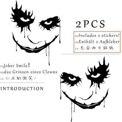 2x Gotham Clown Aufkleber – Wasserdichte Autoaufkleber