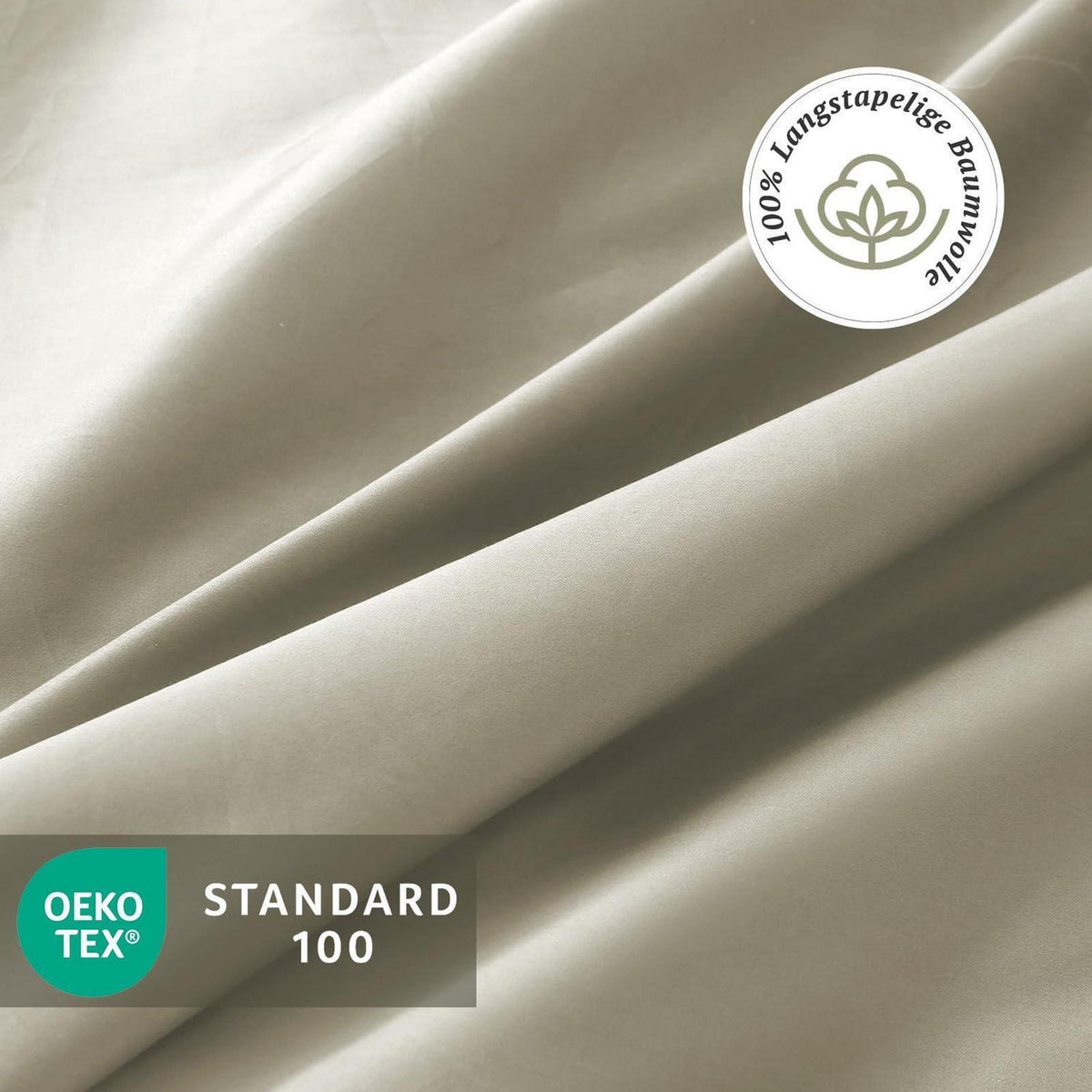 Satin Bettwäsche Set 220x240 Baumwolle, 3-teilig Luxus