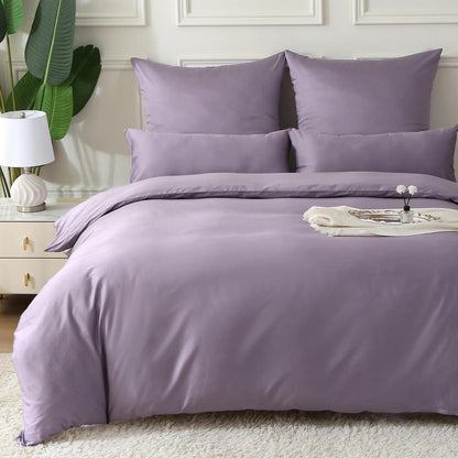Satin Bettwäsche Set 220x240 - Grauviolett, 3-teilig
