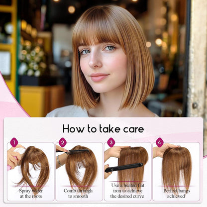 10 Zoll Clip-in Pony aus Echthaar – Schwarz 3D French Blond