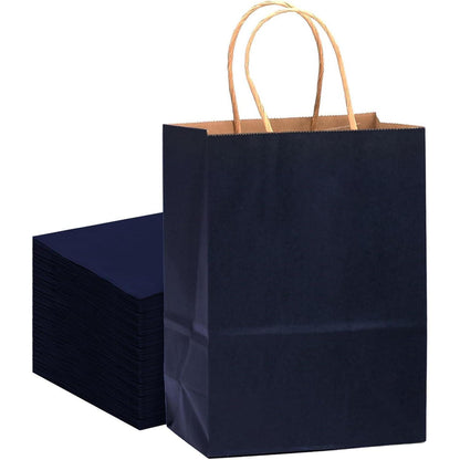 Geschenktaschen Marineblau 32 Stück 21x15x8cm mit Griffen