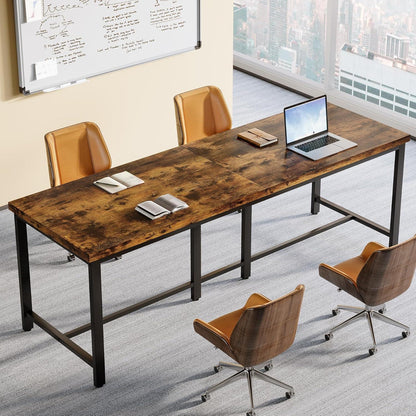 Extralanger Doppelschreibtisch 200cm – Industrie-Design für Homeoffice