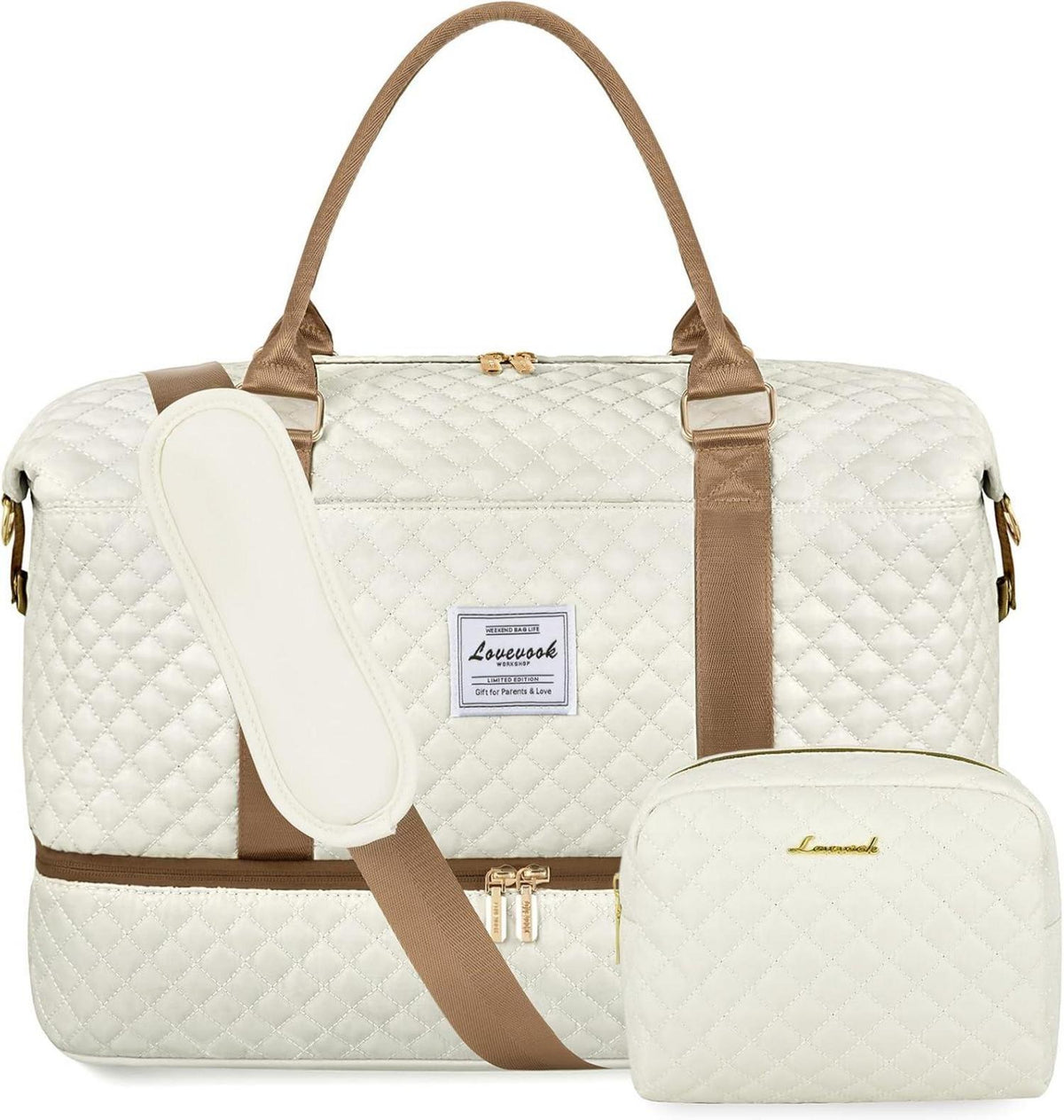 Damen Reisetasche Sporttasche mit Schuhfach Nassfach Wasserdicht