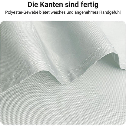 Duschvorhang Grau 200x220cm Textil Wasserabweisend Beschwerter Saum