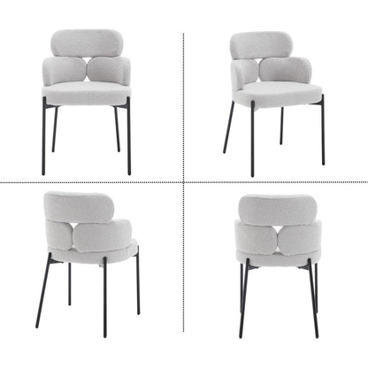 Gepolsterte Esszimmerstühle 2er-Set Grau – Modern & Komfortabel