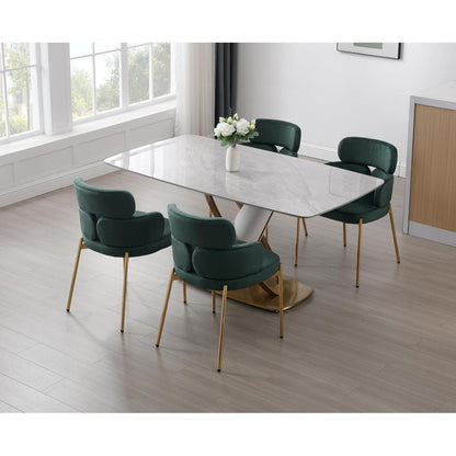 Samt Esszimmerstühle 2er Set – Modern & Komfortabel (Grün)