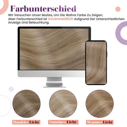Echthaar Clip-Ins Blond 60cm - Remy Haarverlängerung