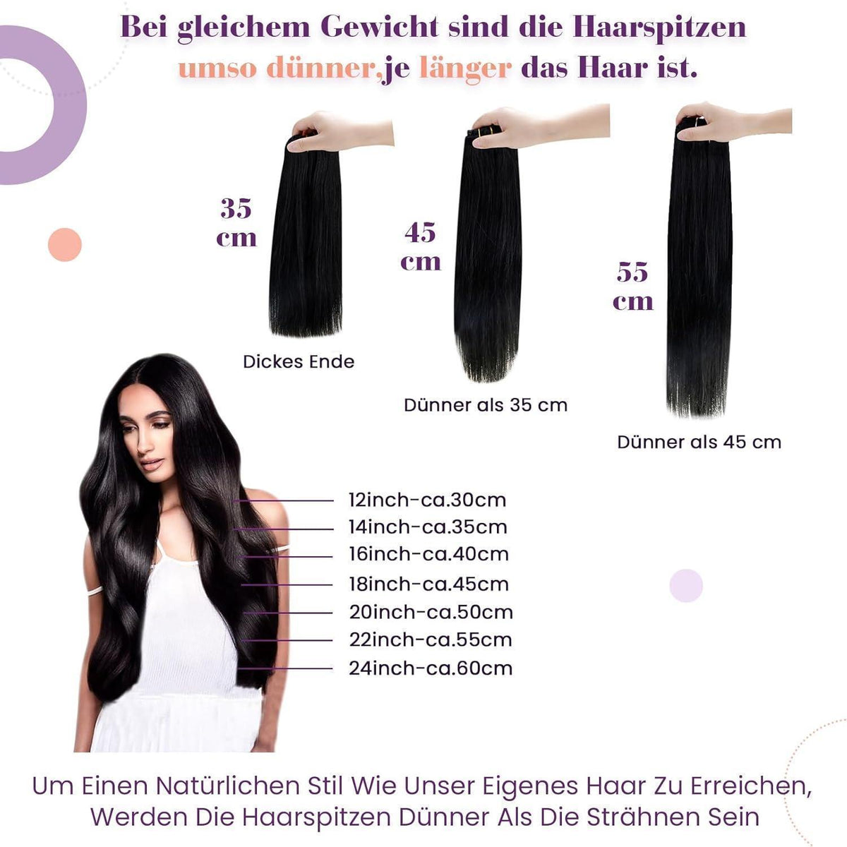 Clip-In Haarverlängerung Blond Remy Echthaar 45cm