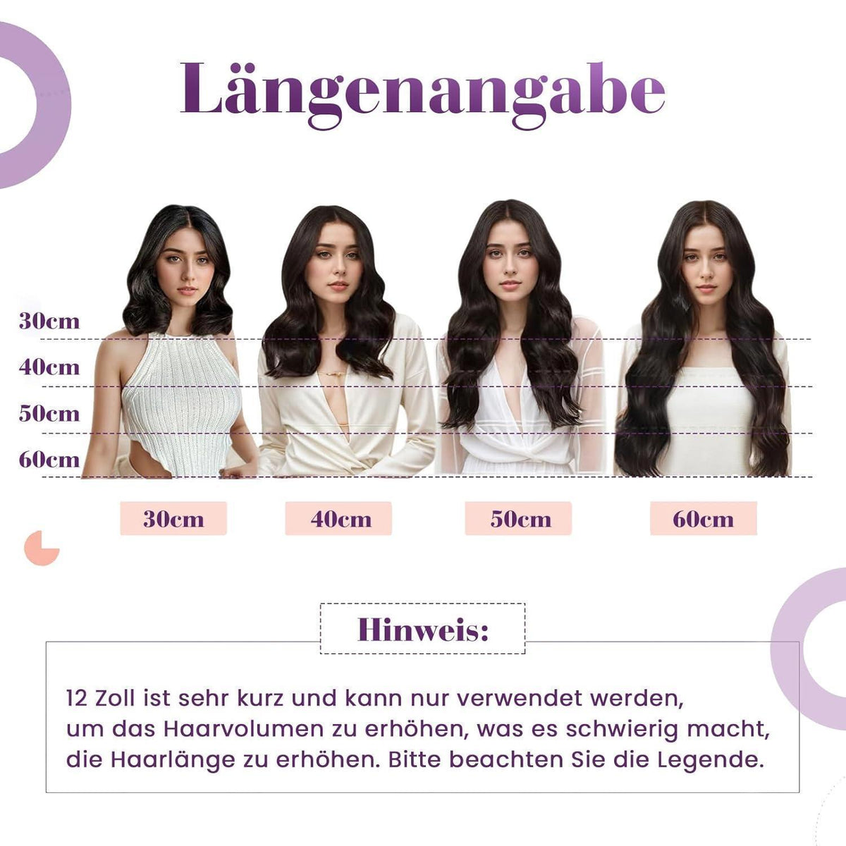 Echthaar Clip-in Extensions Braun (35cm, 80g)