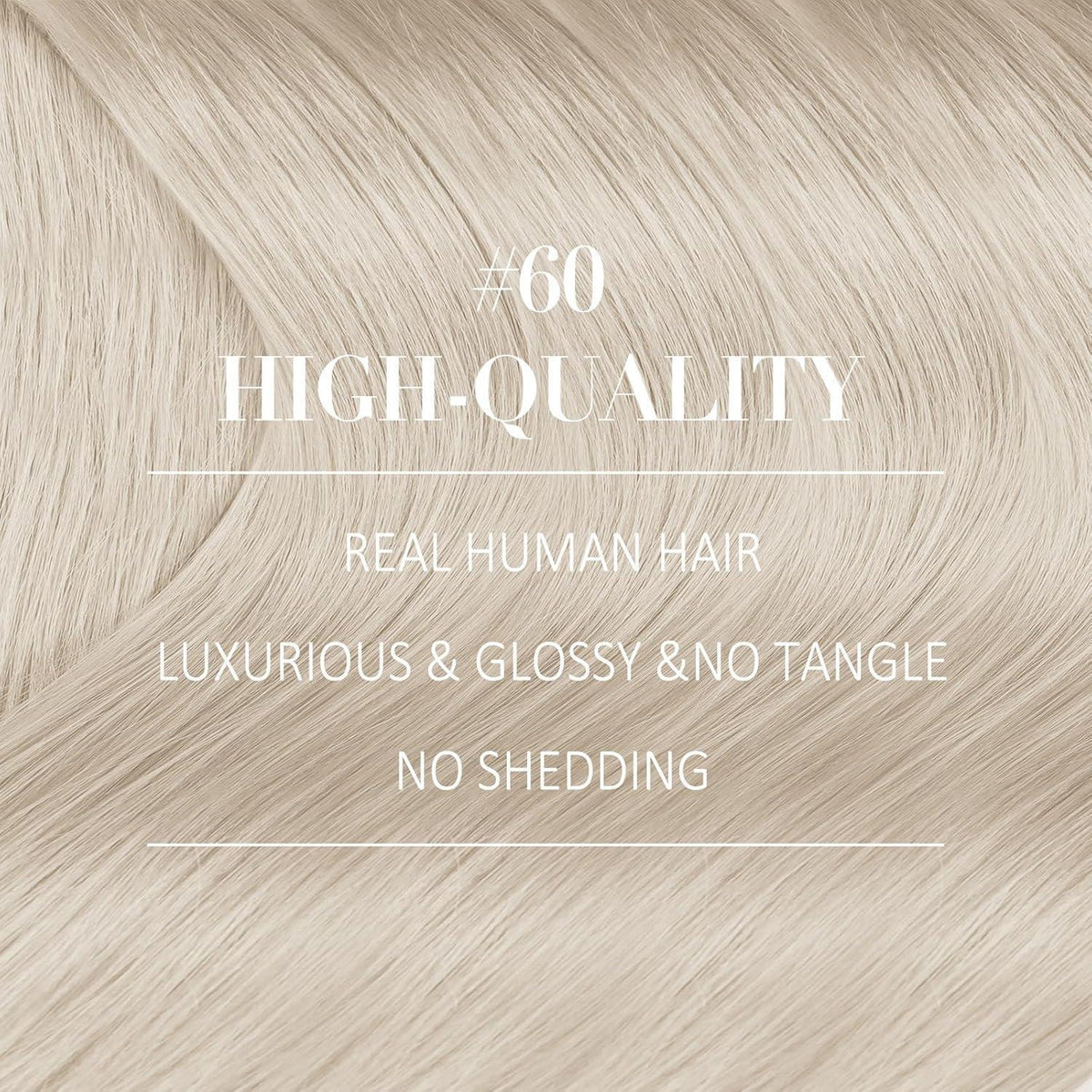 Echthaar Clip-in Extensions Platinblond 45cm