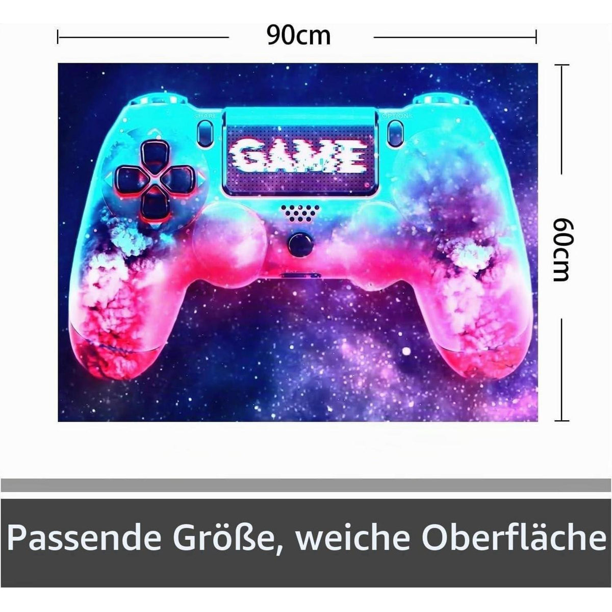 Gaming Teppich Controller Design – Rutschfest & Waschbar 160x240 cm