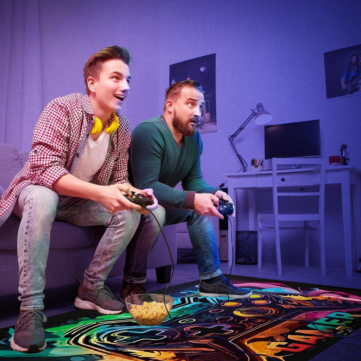 Gaming Teppich Rutschfest 160x200 cm – Dekor für Gamer Zimmer
