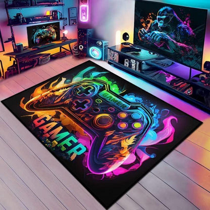 Gaming Teppich Controller Design – Rutschfest & Waschbar 160x240cm