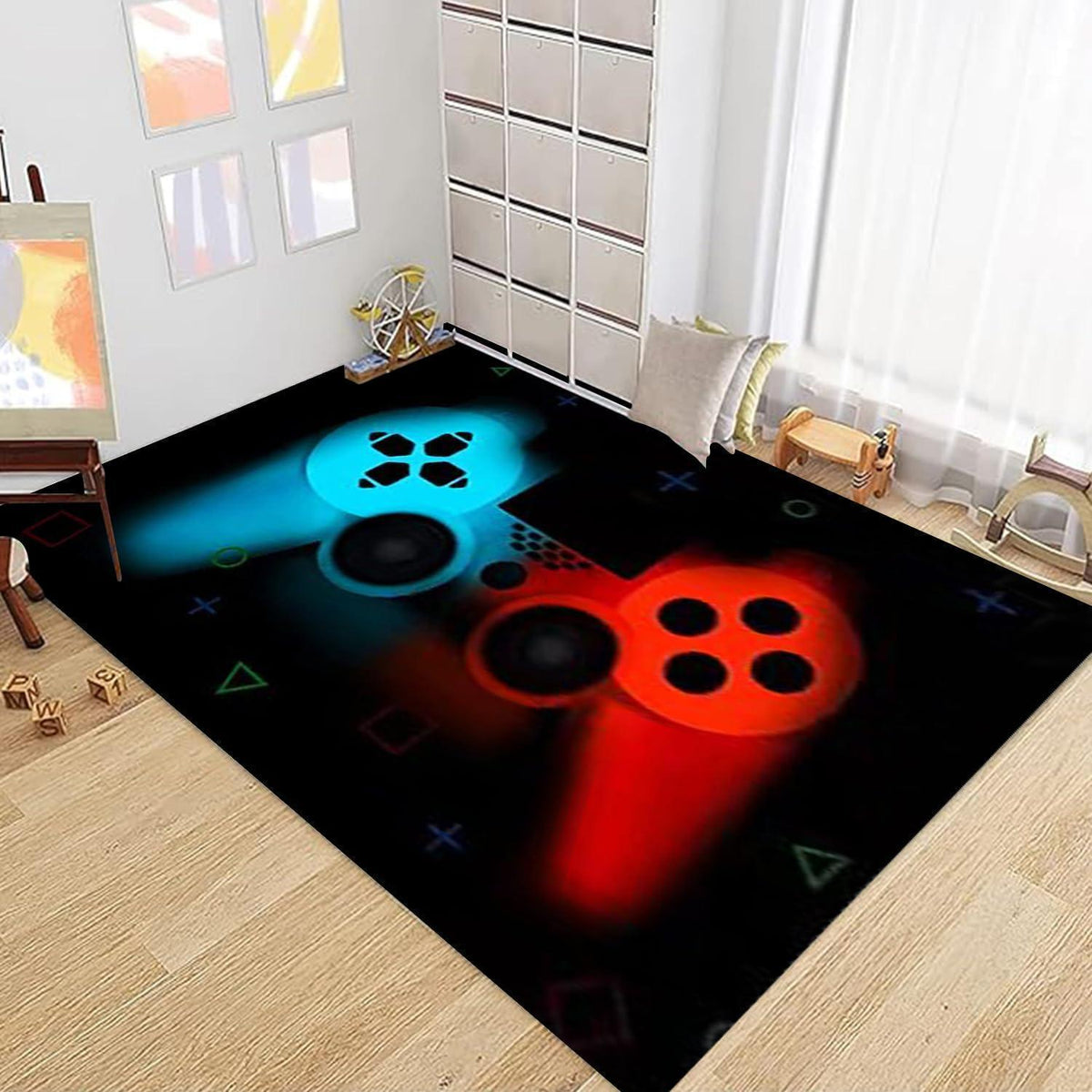 Gamer Teppich 160x200 cm – Rutschfest & Waschbar für Schlafzimmer