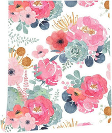 Selbstklebende Blumen Fototapete Vintage Design 44x1000cm
