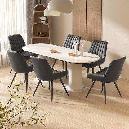 Esszimmerstühle 2er Set | Polsterstühle mit Sitzkissen Schwarz