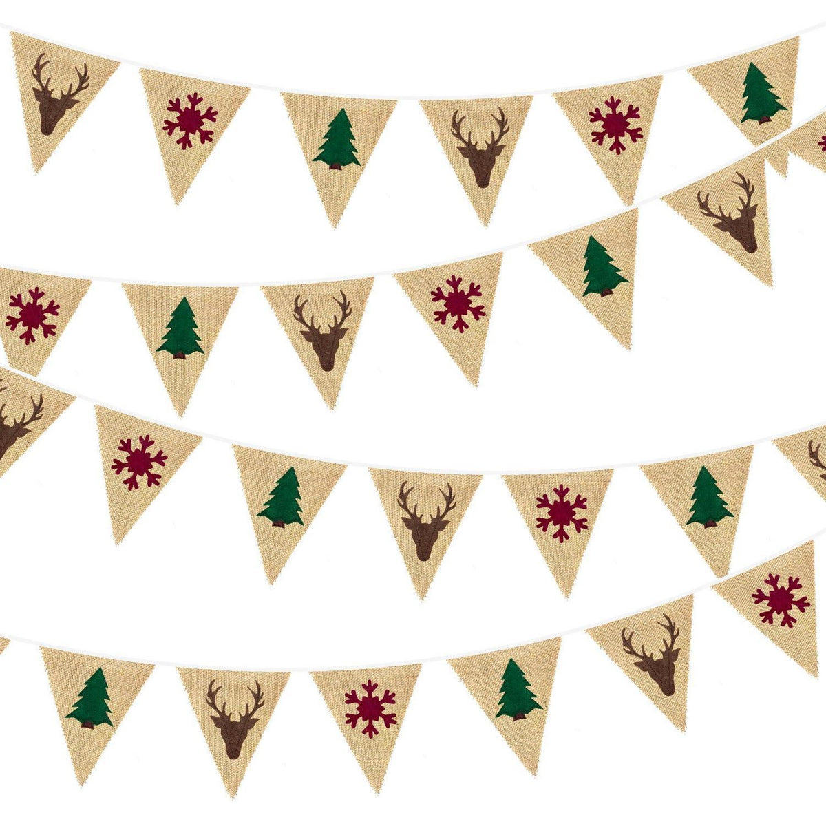 Weihnachtsbanner Sackleinen – Rustikale Weihnachtsdeko