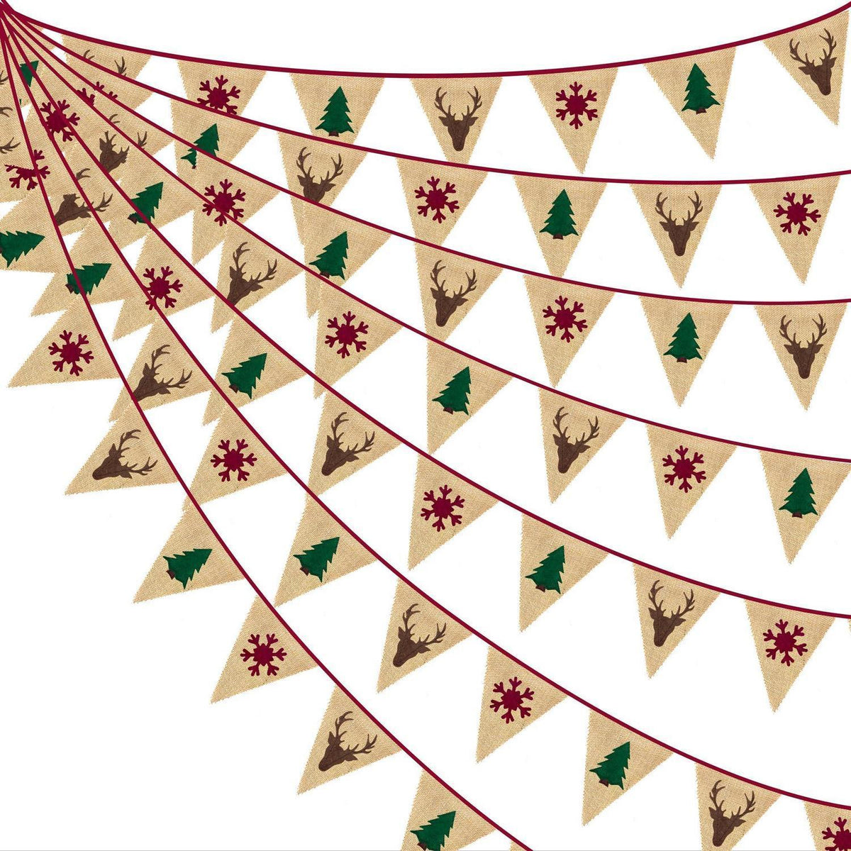 Weihnachtsbanner Sackleinen – Rustikale Weihnachtsdeko