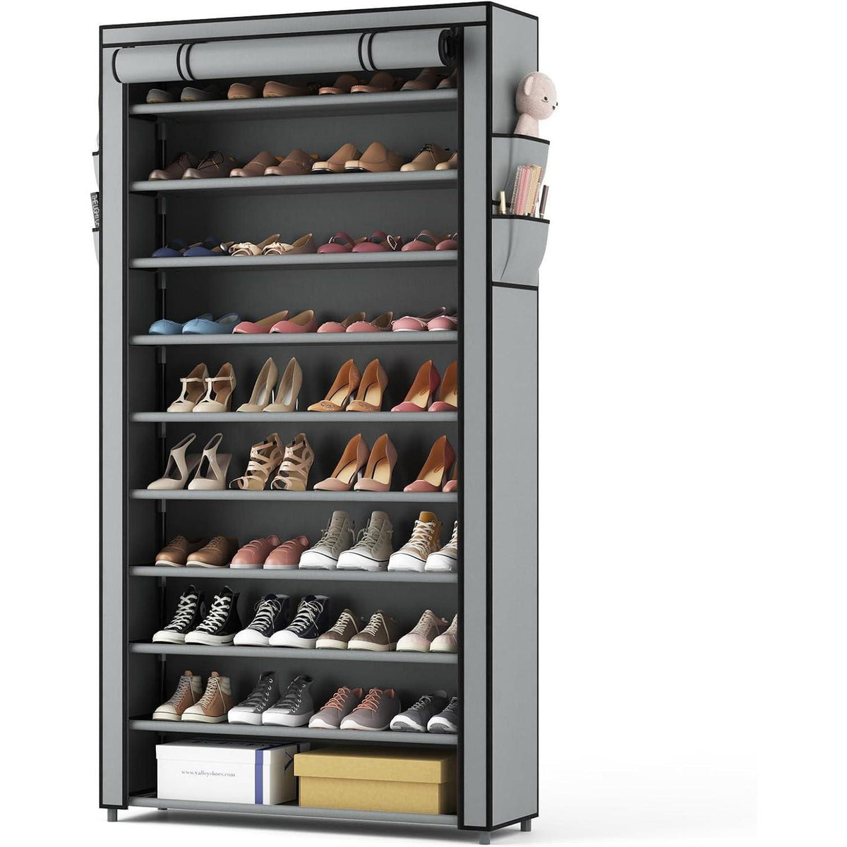 Hohes Schuhregal 11 Ebenen – Stauraum für 50 Paar Schuhe