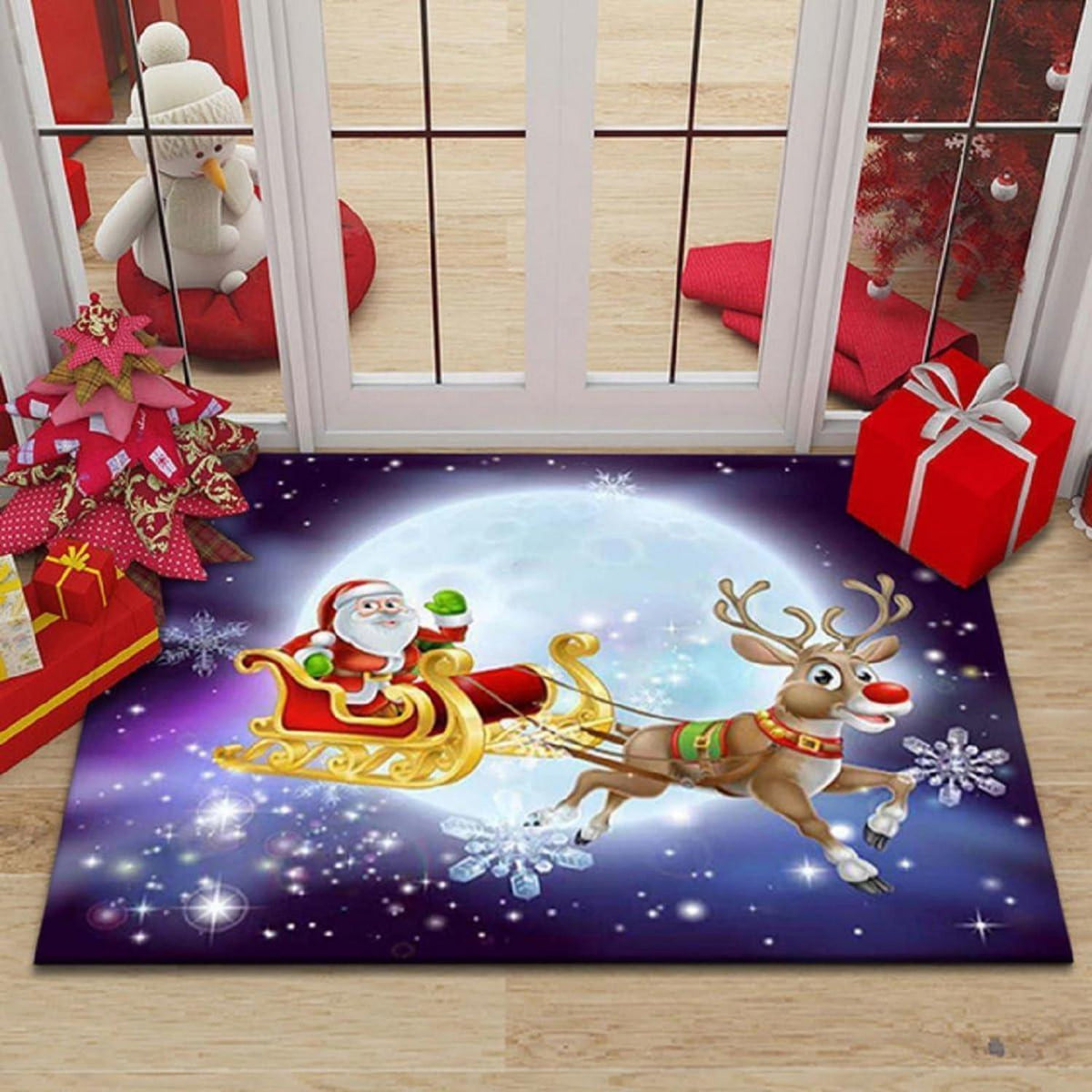 Weihnachts Fußmatte 40x60cm - Kuschelweicher Teppich für Zuhause