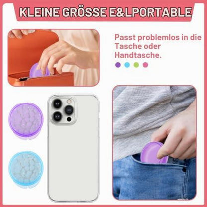 4x Kleine Pillendose - Tragbarer Pillen-Organizer für Reisen