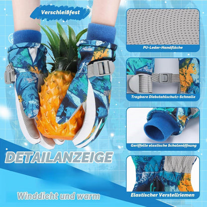Kinder Winterhandschuhe warm & wasserdicht für 4-12 Jahre