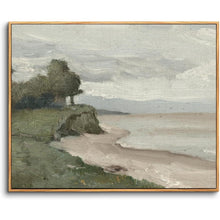 Vintage Meereslandschaft Leinwandbild mit Holzrahmen 50x75 cm
