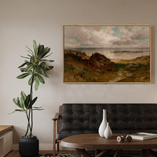 Vintage Meereslandschaft Leinwandbild mit Holzrahmen 40x60 cm