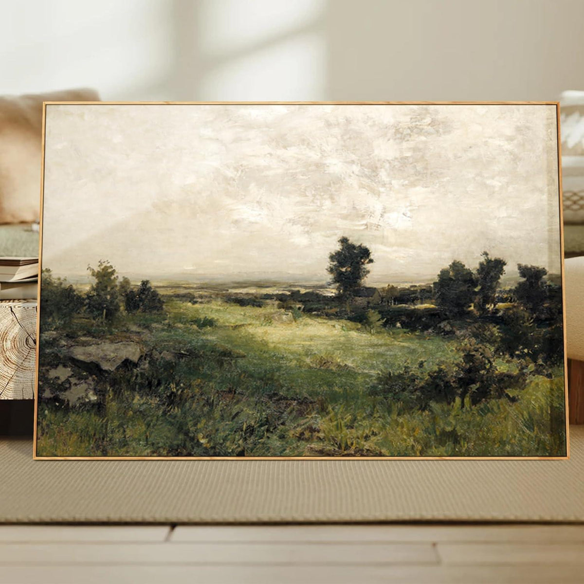 Vintage Leinwandbild mit Holzrahmen – Wildnis Landschaft 50x75 cm