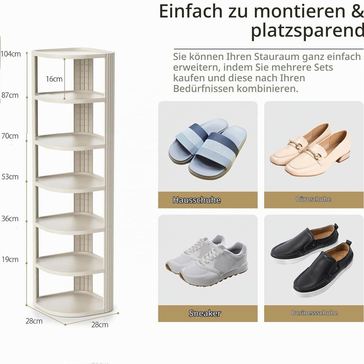Schuhregal Schmal 7 Ebenen – Platzsparend & Stabil