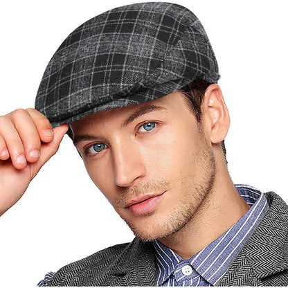 Schirmmütze Herren Gatsby Stil mit Ohrenschützer, verstellbar