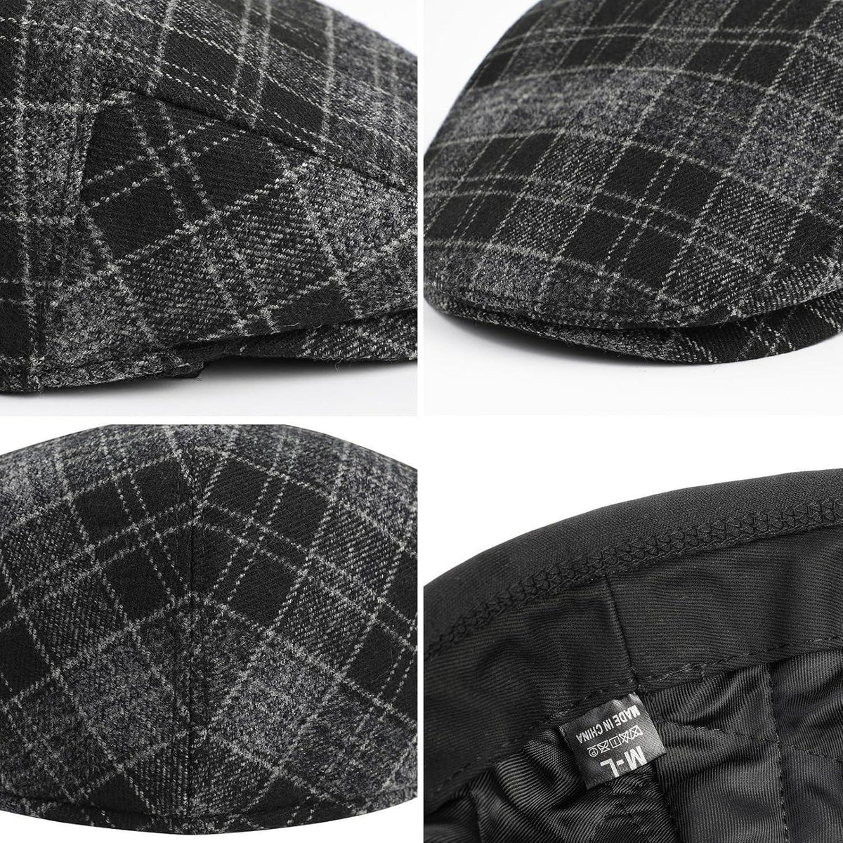 Schirmmütze Herren Gatsby Stil mit Ohrenschützer, verstellbar