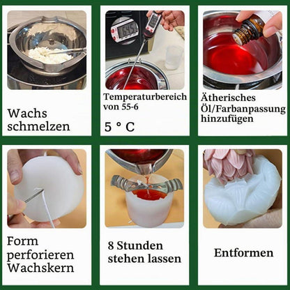 3D Lotusblume Silikonform für Duftkerzen & Epoxidharz