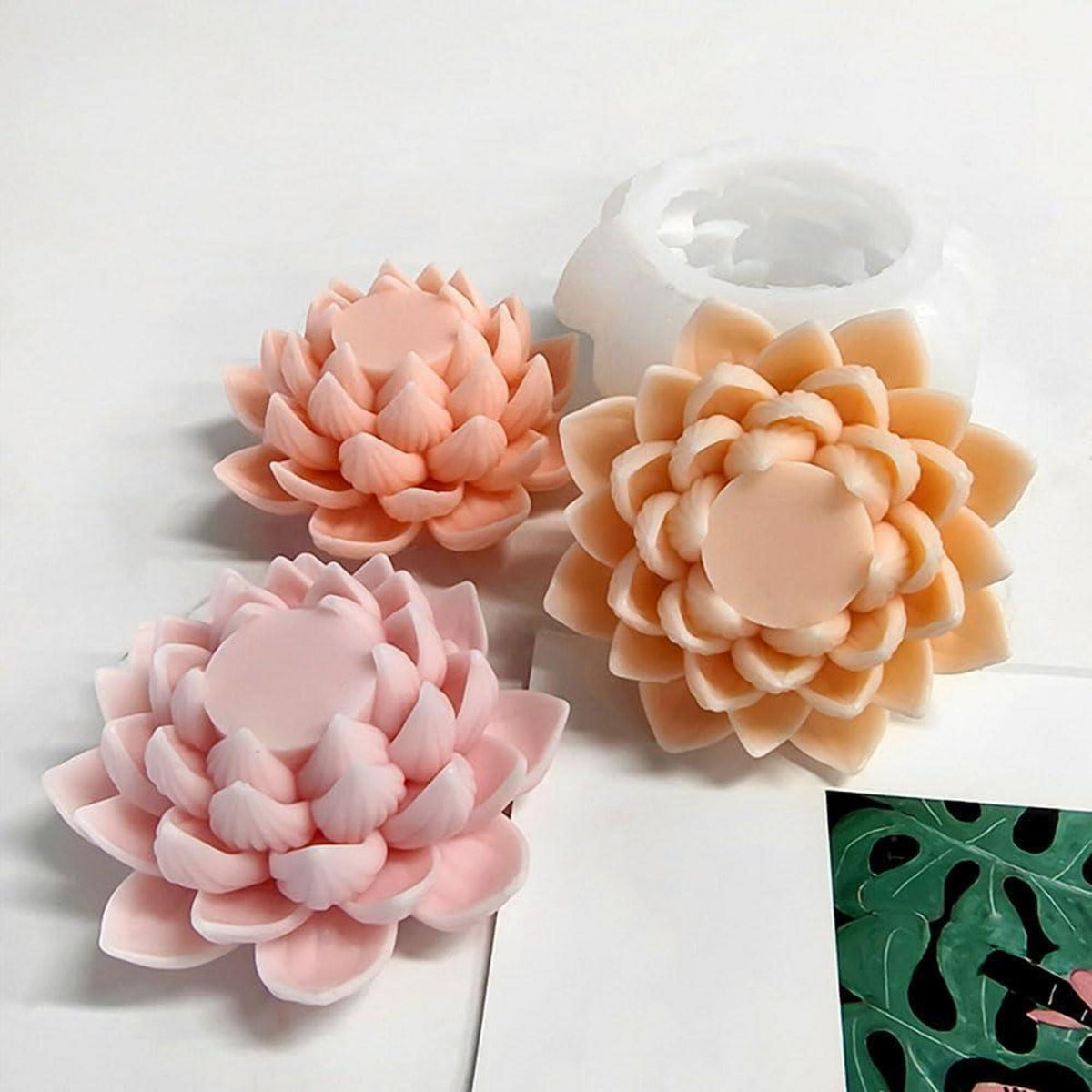 3D Lotusblume Silikonform für Duftkerzen & Epoxidharz