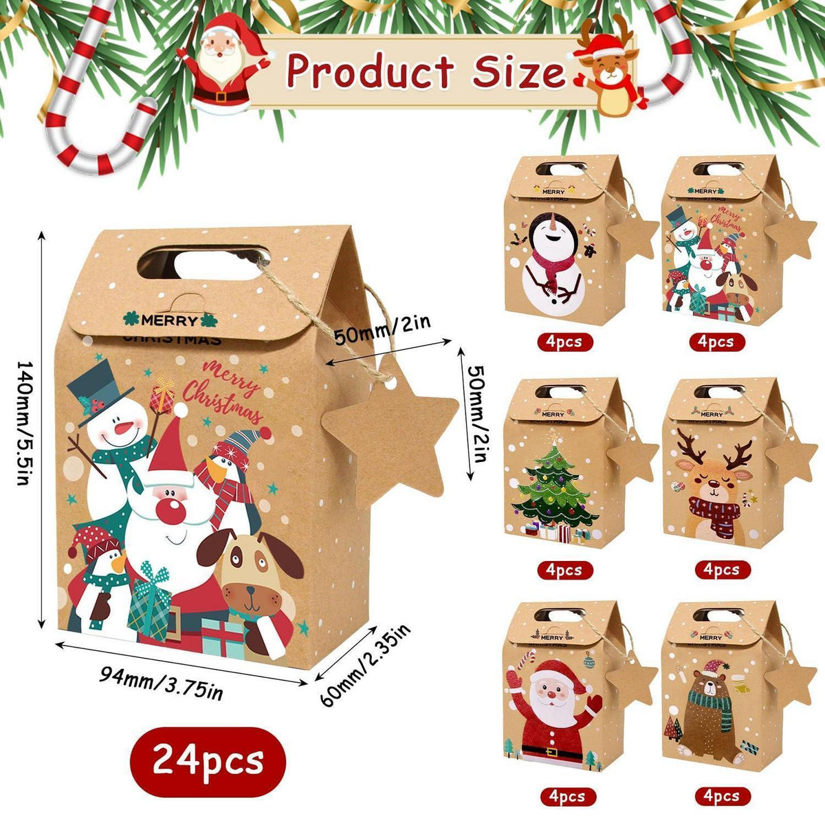 Adventskalender zum Befüllen – 24 Papiertüten für festliche Weihnachten